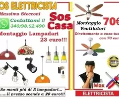 Elettricista lampadario e plafoniere Parioli Roma