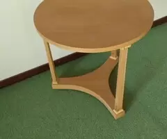 2 Tavolini rotondi in legno non Verniciati - 3