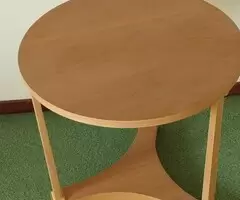 2 Tavolini rotondi in legno non Verniciati - 5