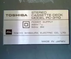 Piastra Toshiba modello PC-3110 - 5