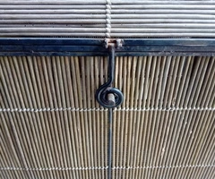 Baule stile coloniale in metallo e canna di Bambù - 6