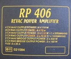 Amplificatore 110 W X 4 con filtro per subwoofer - 6