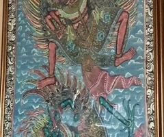 Quadro Balinesi ad olio dipinto a Batuan nel 1978